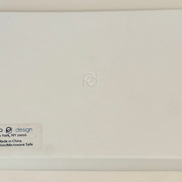 NWT PRIMA DESIGN PORCELAIN SMALL WHITE TRINKET TRAY PLATE DISH "XOXO" PRINTED - Picture 11 of 11